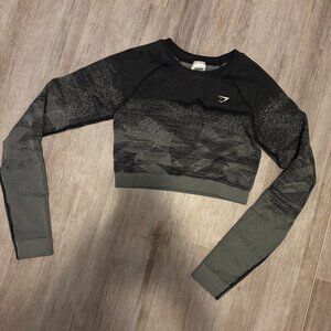 NEVER WORN gym shark adapt ombre seamless crop top S